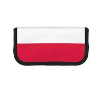 gopoo Jolie trousse à crayons en toile avec drapeau polonais - Rangement organisé pour voyage et usage quotidien - Trousse de maquillage