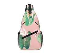 gopoo Sac à bandoulière en forme de cactus tropical, sac à dos fin pour homme et femme, sac à bandoulière léger et décontracté