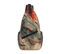 gopoo The Legendary Dragon Sac de poitrine en bandoulière - Sac à dos fin pour homme et femme - Sac à bandoulière léger et décontracté