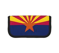 gopoo Trousse à crayons en toile avec drapeau de l'État de l'Arizona - Rangement organisé pour les voyages et un usage quotidien - Trousse de maquillage