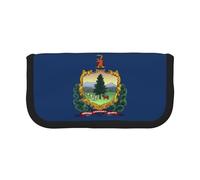 gopoo Trousse à crayons en toile avec drapeau de l'État du Vermont - Rangement organisé pour les voyages et un usage quotidien - Trousse à crayons et maquillage