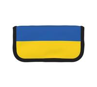 gopoo Trousse à crayons en toile avec drapeau de l'Ukraine - Rangement organisé pour voyage et usage quotidien - Trousse à crayons et maquillage