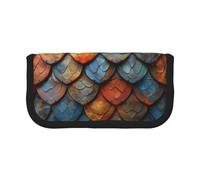 gopoo Trousse à crayons en toile avec motif écailles de dragon - Rangement organisé pour voyage et usage quotidien - Trousse de maquillage