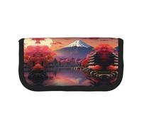 gopoo Trousse à crayons en toile avec motif paysage du Japon Mount Fuji - Rangement organisé pour voyage et usage quotidien - Trousse de maquillage