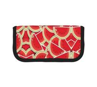 gopoo Trousse à crayons en toile avec tranche de pastèque - Rangement organisé pour voyage et usage quotidien - Trousse de maquillage