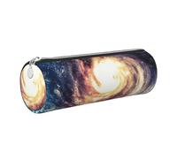 gopoo Universe Galactic System Trousse à crayons en cuir fine et esthétique avec anneau en métal portable, Argenté., Taille unique, Porte-cartes