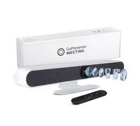 GoPresence Barre de réunion 4K Ultra HD - Système de vidéoconférence tout-en-un avec objectif grand angle de 120°, 6 micros avec portée de 6 m, deux haut-parleurs, USB Plug and Play pour zoom/équipes