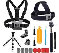 Gopro Accessoires Kit pour Gopro Hero 13 12 11 10 9 8 Max 7 6 5 4 3 Hero Session et SJ4000 Xiaomi Yi DBPOWER et Autres caméras de Sport (Black)