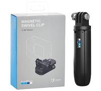 GoPro Clip magnétique pivotant - Accessoire Officiel, Noir, ATCLP-001 & Mini-rallonge avec trépied Shorty - Noir (Accessoire Officiel