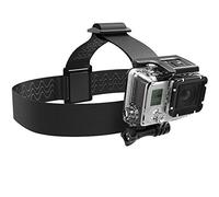 GoPro/Fixation de Sangle de tête de caméra d'action, Sangle de tête de caméra d'action Sport et extérieur Compatible avec GoPro, Hero Session, DJI, Osmo, caméras d'action (GP-HDST