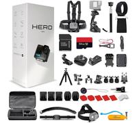 GoPro Hero (Go Pro Hero) Black Compact Caméra d'action étanche avec vidéo 4K Ultra HD, photos 12 MP, stabilisation + kit d'accessoires 50 en 1 + carte 64 Go + plus