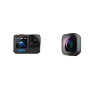 GoPro HERO12 Black - Caméra d'action étanche avec vidéo Ultra HD 5.3K60, Photos 27MP, HDR, capteur d'image 1/1.9", stabilisation Max Lens Mod 2.0 (HERO12 Black) - Accessoire Officiel