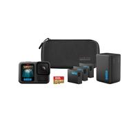 GoPro Pack d'alimentation étendu HERO13 Black : Comprend Un Chargeur Double, 3 Batteries Enduro, Une Carte microSD de 64 Go, Un Support adhésif incurvé et Un étui pour Appareil Photo