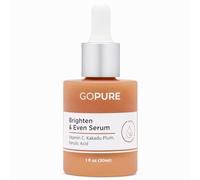 goPure Sérum actif à la vitamine C - Sérum éclaircissant à la vitamine C et à l'acide férulique, hydrate le visage et offre des bienfaits anti-âge, améliore l'hyperpigmentation et réduit
