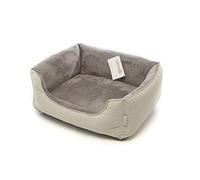 Gor Pets Ultima Lit pour Chien avec Supports Housse de lit Amovible Lavable en Lin apaisant pour Chien Taille M (60 x 50 x 54 cm) - Gris
