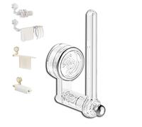 Goramblessip Barre d'aspiration murale multifonctionnelle pour cuisine et salle de bain, sans perçage, porte-papier et porte-serviettes, design compact, transparent