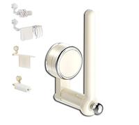 Goramblessip - Tige à ventouse murale multifonctionnelle sans perçage pour cuisine et salle de bain - Porte-papier d'emballage et essuie-mains (beige, taille S)