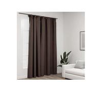 vidaXL Gordijn linnen-look verduisterend met haken 290x245 cm taupe321207 Taupe G