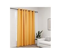 Rideau Occultant Aspect de Lin avec Œillets Beige 290x245 cm Fenêtre vidaXL