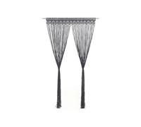 Vidaxl Rideau En Macramé Anthracite 140x240 Cm Coton