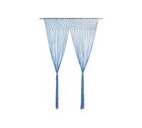 Vidaxl Rideau En Macramé Bleu 140x240 Cm Coton