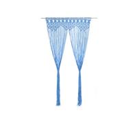 Vidaxl Rideau En Macramé Bleu 140x240 Cm Coton