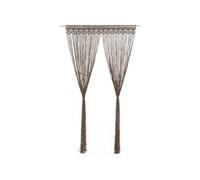 Vidaxl Rideau En Macramã© Taupe 140x240 Cm Coton