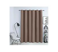 Gordijn verduisterend met metalen ringen 290x245 cm taupe134437