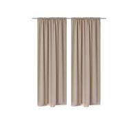 Vidaxl Rideaux Occultants Ã Fentes 2 Pcs Crã¿Me 135 X 245 Cm
