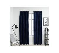 vidaXL Gordijnen verduisterend 2 st met haken 140x175 cm fluweel blauw134532 Bleu G
