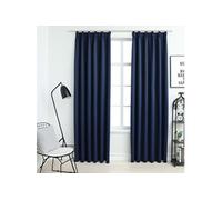 Vidaxl Rideaux Occultants Avec Crochets 2 Pcs Bleu 140x225 Cm