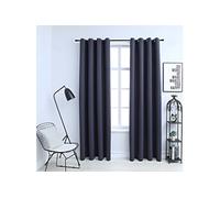 Vidaxl Rideaux Occultants Avec Anneaux Mã©Tal 2pcs Anthracite 140x225cm