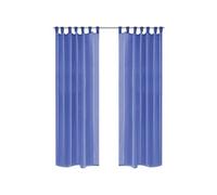 vidaXL Rideau occultant 2 pcs Voile 140 x 225 cm Bleu royal