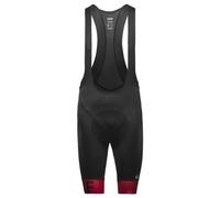 GORE Wear C5 Homme Cuissard à bretelles de cyclisme avec insert peau de chamois, M, Noir/Rouge