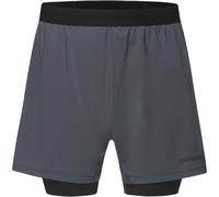 Gore Wear CONCURVE 5” 2in1 Short Homme Noir - Shorts 2 en 1 de running hommes S