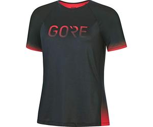 GORE WEAR Devotion T-shirt pour Femmes, GORE Selected Fabrics, 38, Black/Hibiscus Pink