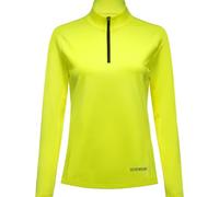 T-shirt GOREWEAR Everyday Mid Quarter Zip manche longue jaune fluo femme - XXS