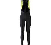 GORE WEAR Progress Thermo Cuissard à Bretelles+ Femme Leggings, Black/Neon Yellow, 44