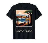 Gorée Island Sénégal Vintage Retro Coastal Travel Art T-Shirt
