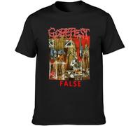 Gorefest False 1992 Men's T-Shirt Black Tee Manches Courtes(Medium)