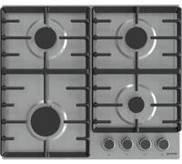 Gorenje G642ABX, Acier inoxydable, Encastrable, 60 cm, Gaz, Fonte, 4 zones/zones