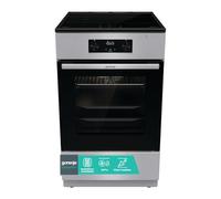 Gorenje GEIT5C61SPG Cuisinière sur pied avec plaque à induction, 50 cm, 70 litres, argent, PerfectGrill, AirFry, FrozenBake, Pizza Mode 300°C, AquaClean, Made in Europe, inox