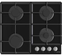 Gorenje GT641EXB, Noir, Encastrable, 60 cm, Gaz, Verre trempé, 4 zones/zones