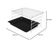 Gorenje Kit de four encastrable Jump Set Aqua/C/combinaison de plaque de cuisson autonome ECT641BSC et four encastrable BO6735E02BK /77L/mode pizza 300 °C/PerfectGrill/EcoClean émaillé/plaque
