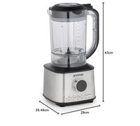 Gorenje SBR1500E Robot de cuisine / 1500 W / Moteur AC / Volume 2 litres / Kit d'accessoires / Passe au lave-vaisselle / Technologie Fusion Mode / Jeu de disques à découper / Disque d'émulsifiant