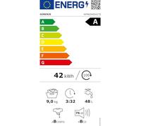 Gorenje WPNEI94DA1TS Machine à laver avec fonction vapeur/ConnectLife / 9 kg / 1400 tr/min / 15 programmes/Totaler AquaStop/tambour WaveActive/ExtraHygiène/PowerWash/Lavage rapide/Classe