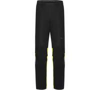 Pantalon impermeable homme gore wear glidewheel gore tex noir jaune fluo