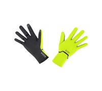 Gants running gore wear gore tex infinium stretch jaune fluo noir