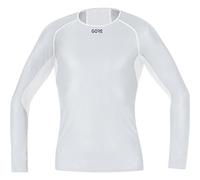 GOREWEAR M GORE® WINDSTOPPER® Base Layer Maillot à manches longues, Light Grey/White, M