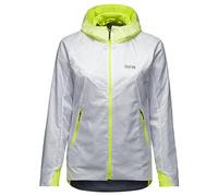 GOREWEAR R5 Femme GORE-TEX INFINIUM™ Veste avec isolation thermique, White/Neon Yellow, 36